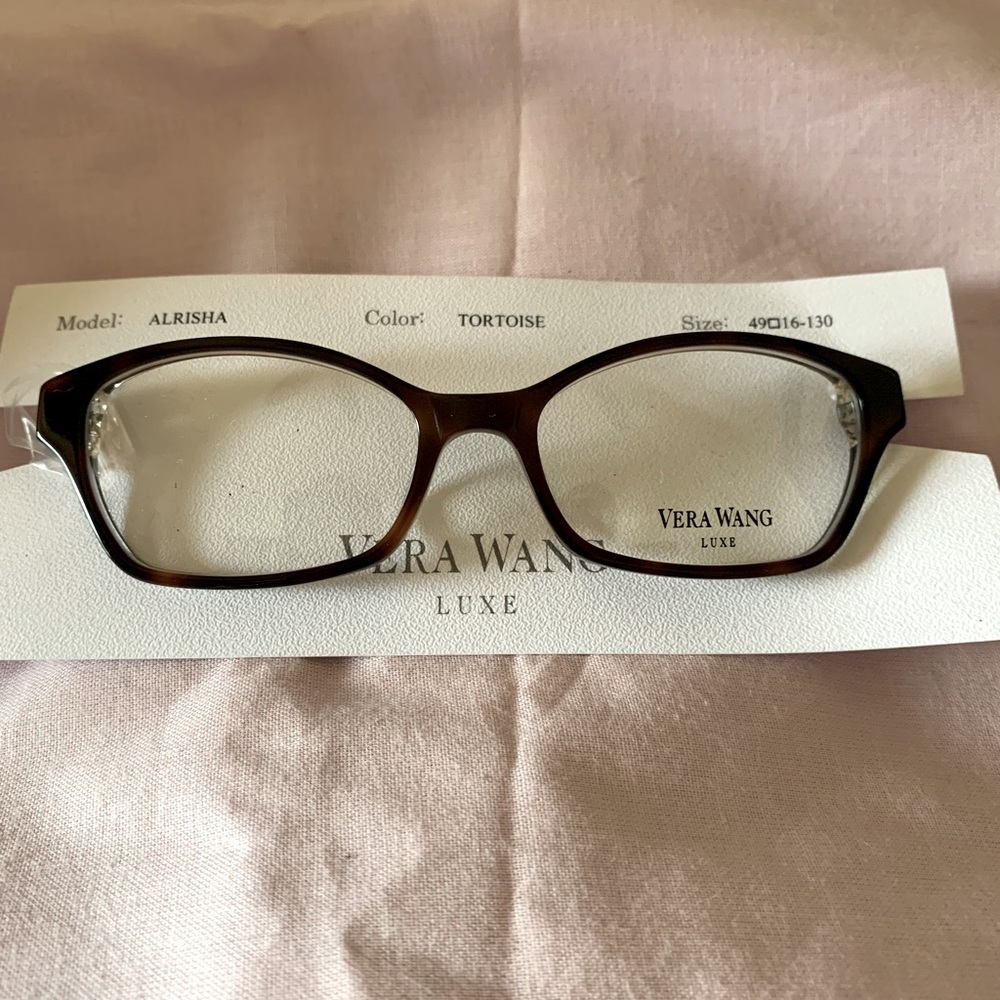 New Vera Wang Luxe Tortoise Jeweled Glasses Frames 👓